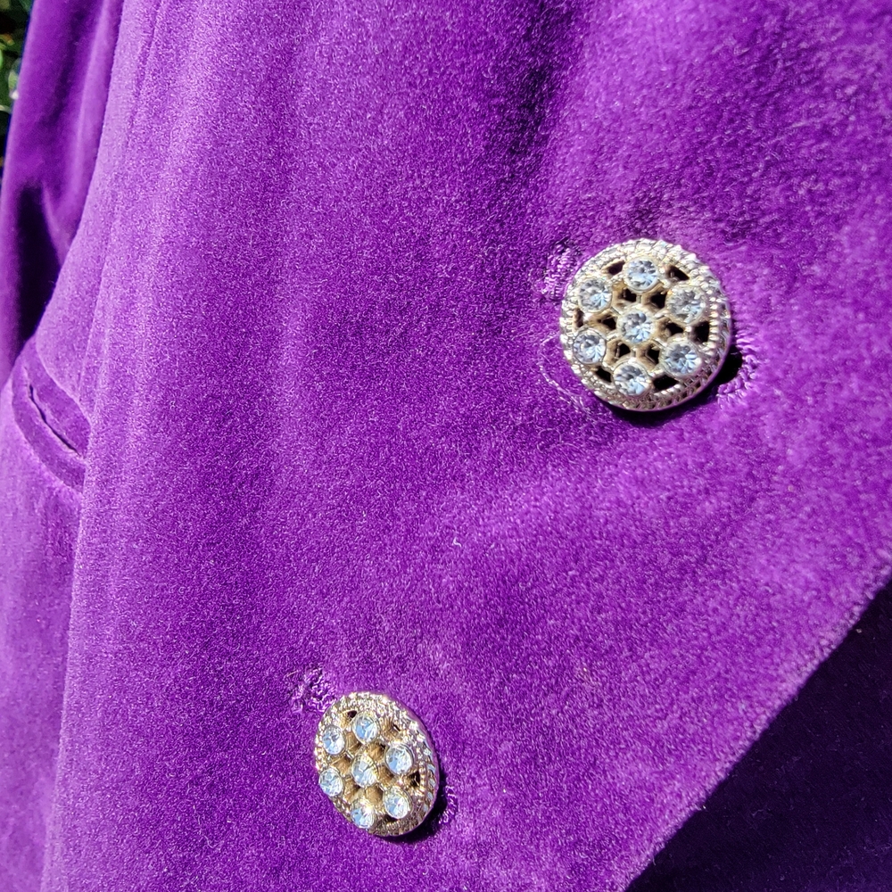 Vintage Upcycled Purple Blazer Disney Princess Back Patch Ariel Cinderella 14 L - Picture 5 of 5